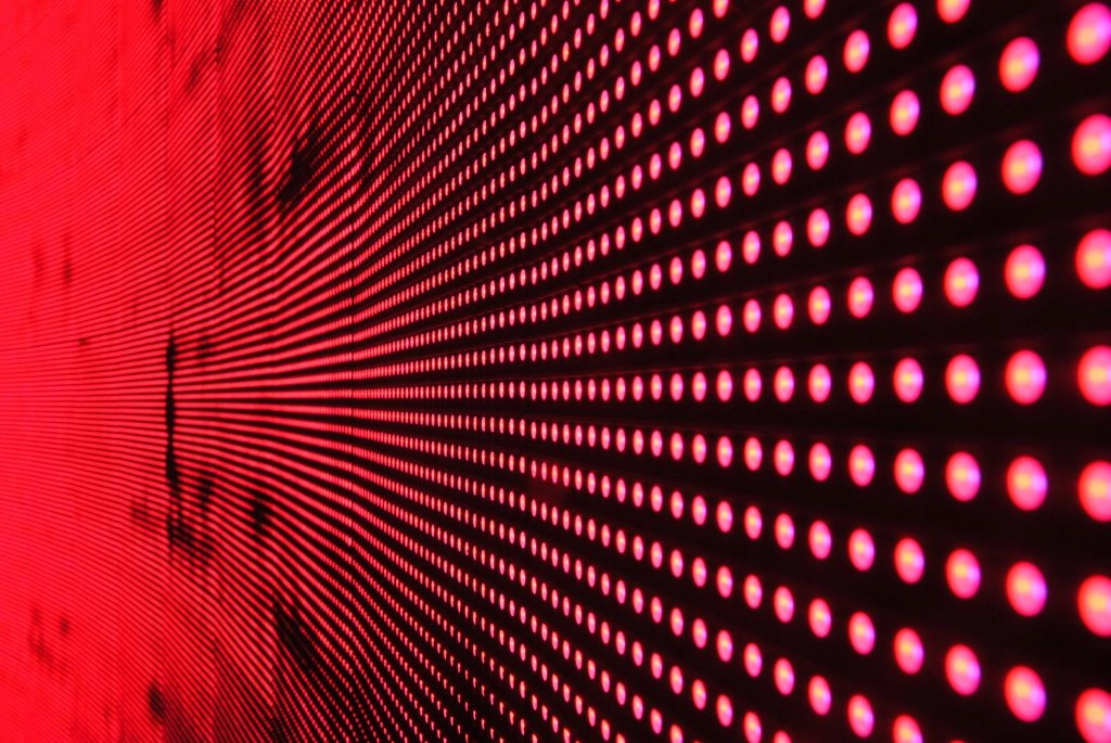 Close up of an LED wall