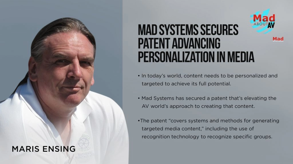 Mad Systems Secures Patent Advancing Personalization in Media