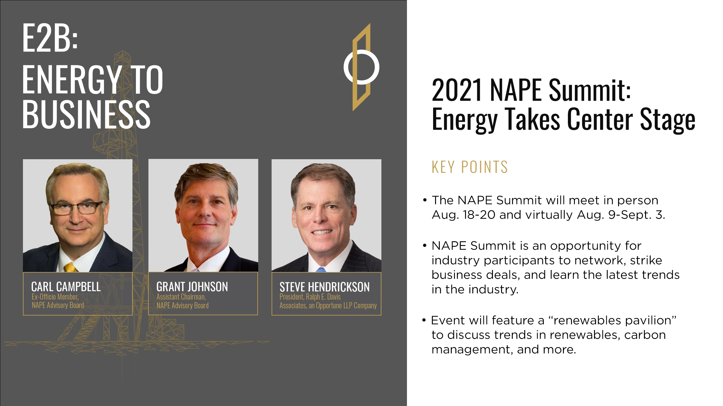 2021 NAPE Summit Energy Takes Center Stage