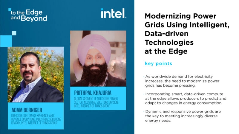Modernizing Power Grids Using Intelligent, Data-driven Technologies at the Edge
