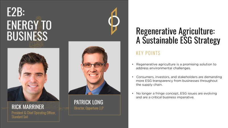 Regenerative Agriculture: A Sustainable ESG Strategy