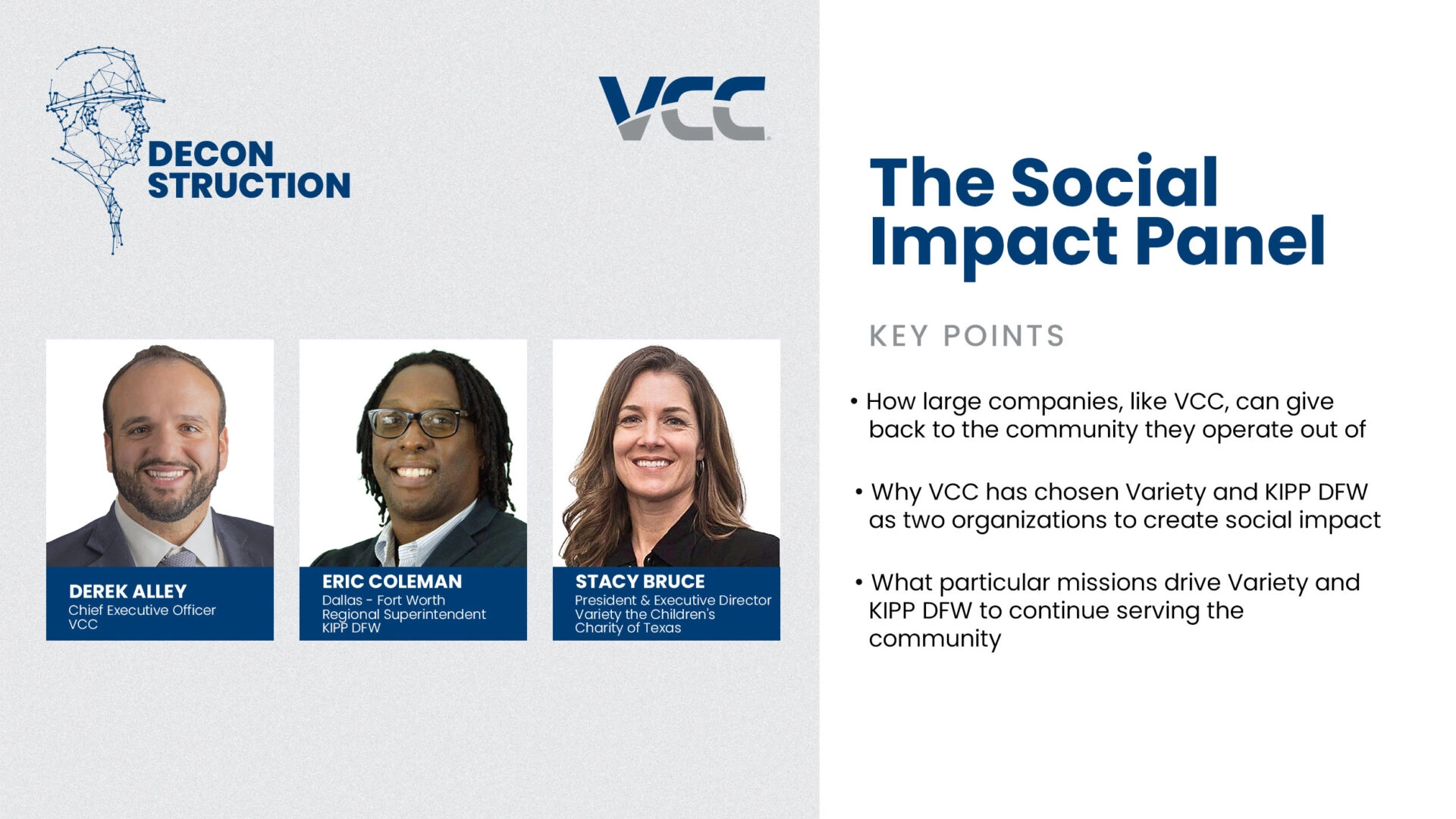 Deconstruction: The VCC Cares Social Impact Panel