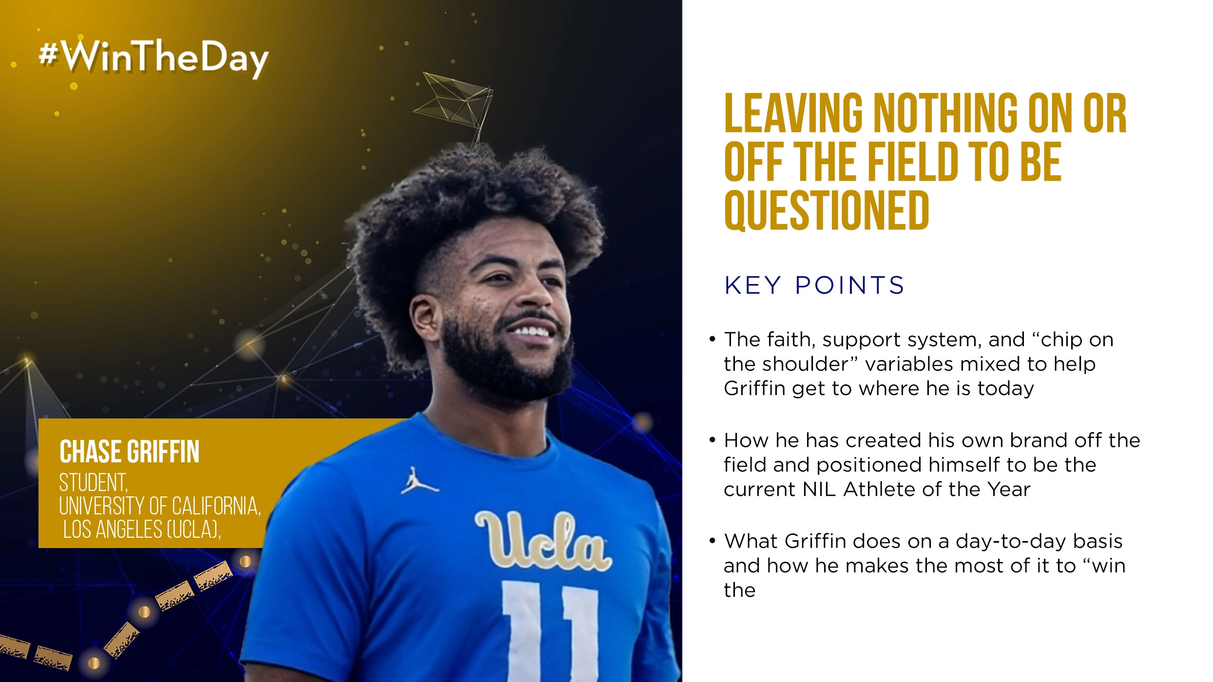 Leaving Nothing on or off the Field to Be Questioned: Chase Griffin Nil Athlete of the Year Talks About Building His Personal Brand