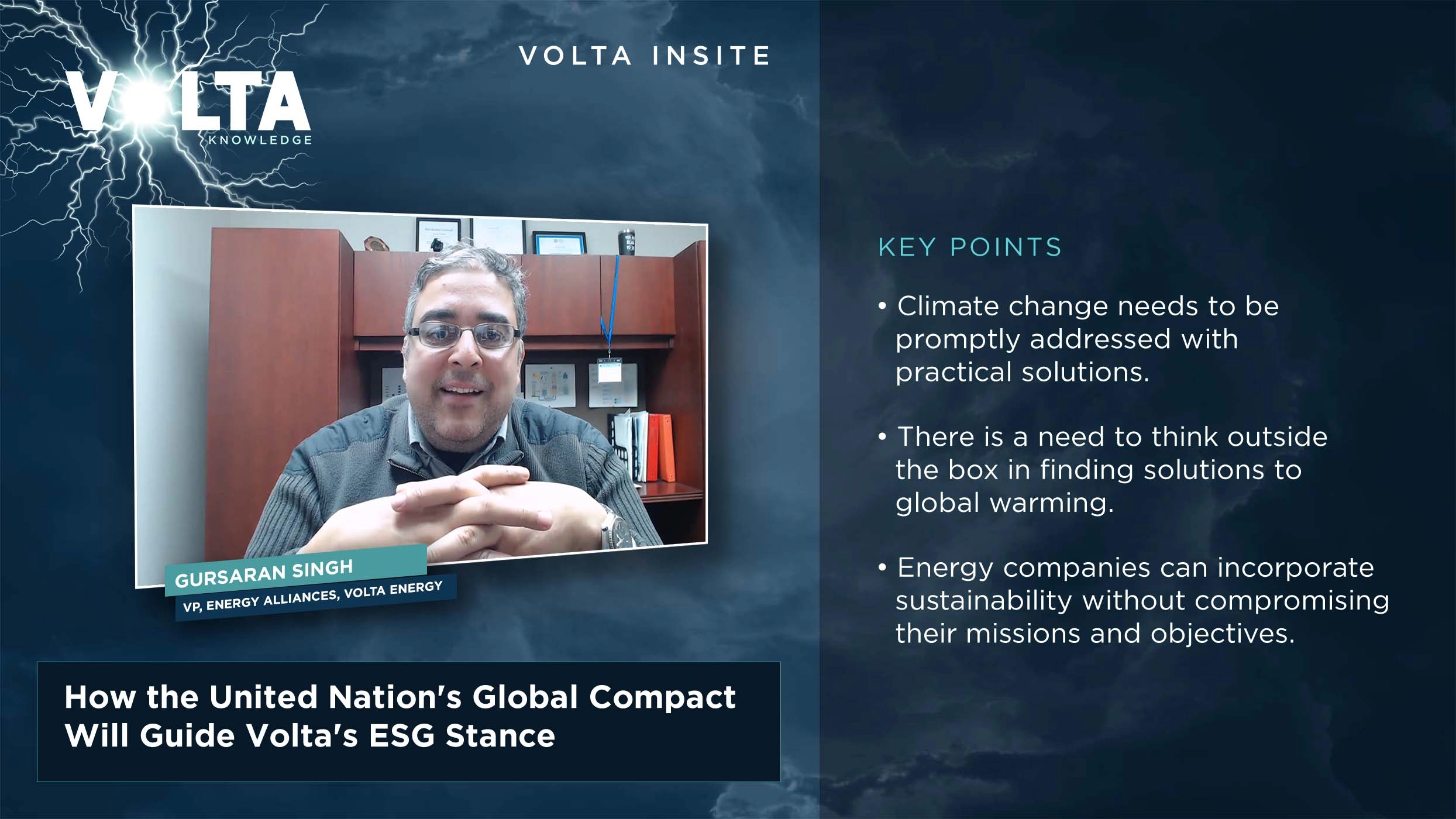 How the United Nation’s Global Compact Will Guide Volta’s ESG Stance
