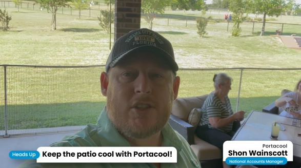 Keep the patio cool with Portacool!