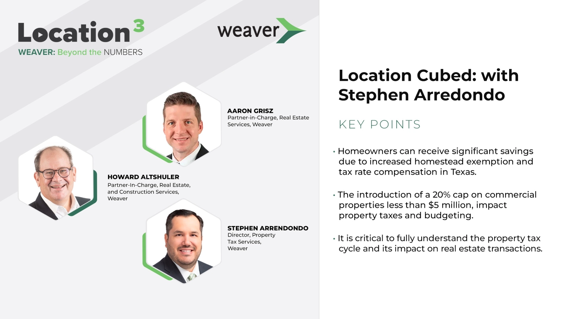 Understanding Weaver’s Property Tax Practice