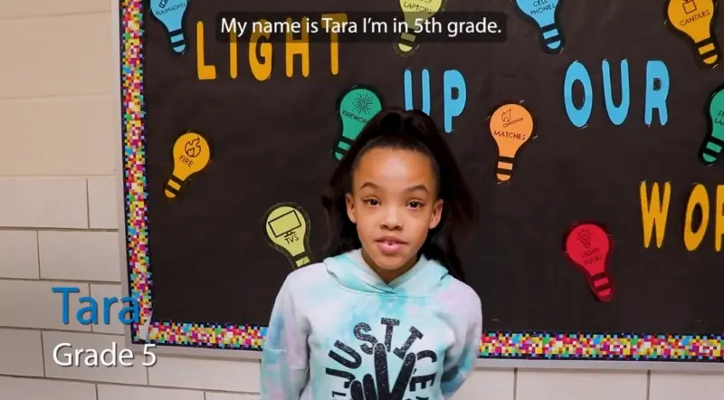 Fifth grader Tara discusses rocket science